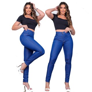 Calça Jeans Feminina com Lycra Cós Alto Cintura Alta Levanta Bumbum Premium, Calça Feminina Azael Nunca Usado 65238354