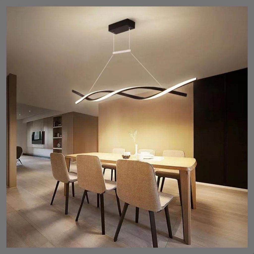 Luminária Pendente Led Lustre Espiral DNA 3 em 1 para Sala Quarto Escritório Design Moderno