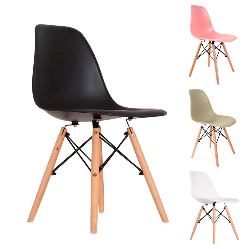 Cadeira Eames Dsw Base Madeira Várias Cores Sala Jantar
