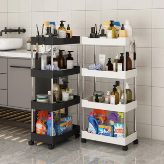 Organizador Móvel Com 4 Prateleiras Para Diversos Itens Com Rodinha em Oferta na Shopee