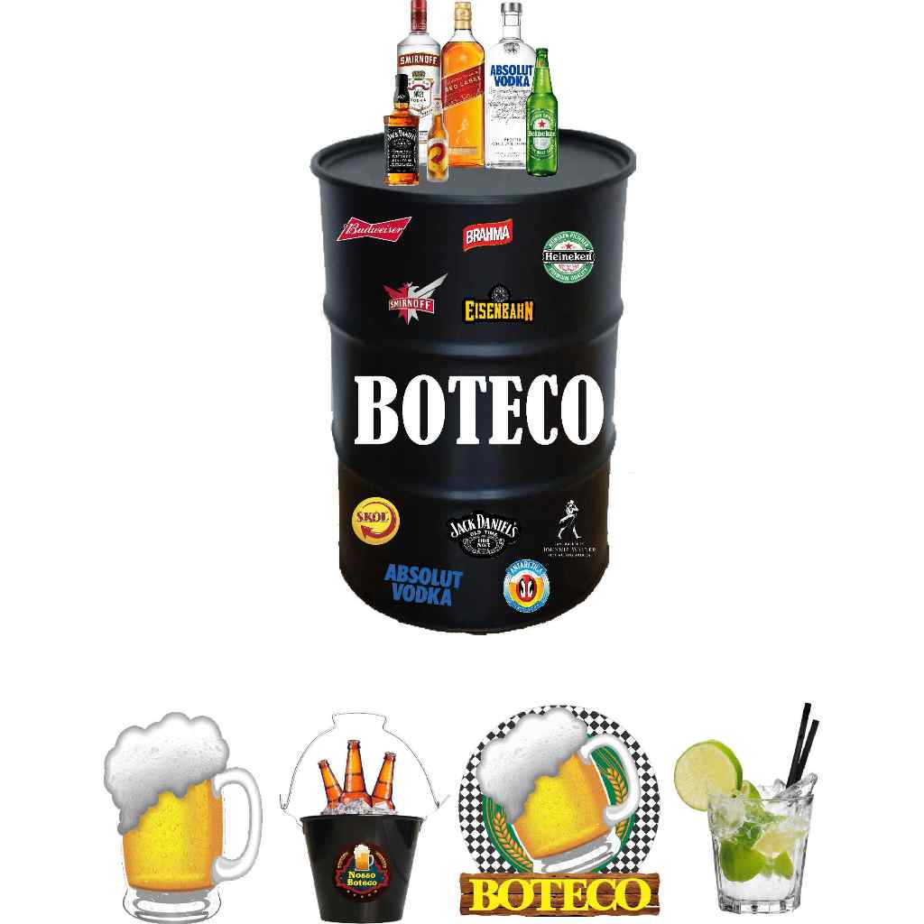 KIT DISPLAY MDF CHAO E MESA BOTECO