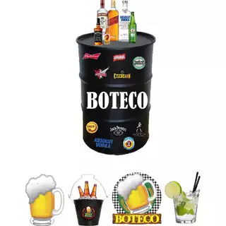 KIT DISPLAY MDF CHAO E MESA BOTECO