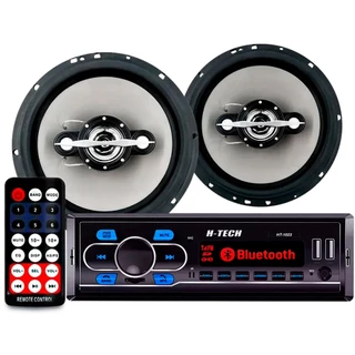 Par De Auto Falantes 6 Polegadas 140w + Radio Bluetooth Usb