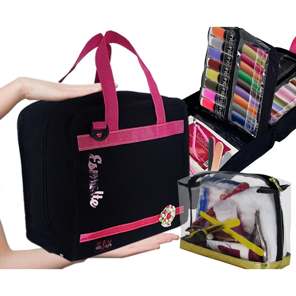 Manicure Bolsa Manicure Grande Com Alta Capacidade Interna Para Esmalte Rsm Design Original