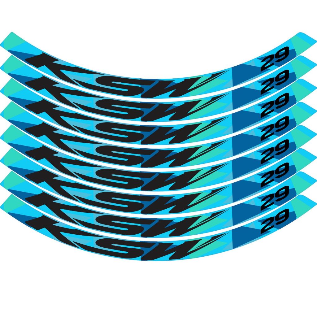 Adesivos KSW para as Duas Rodas Mountain Bike aro 29 e 26 Azul e Preto