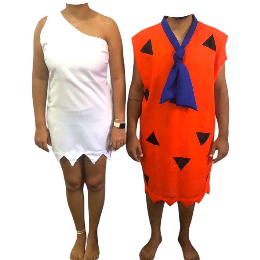 Fantasia Flintstones Fred OU Wilma Adulto Carnaval Cosplay Festa