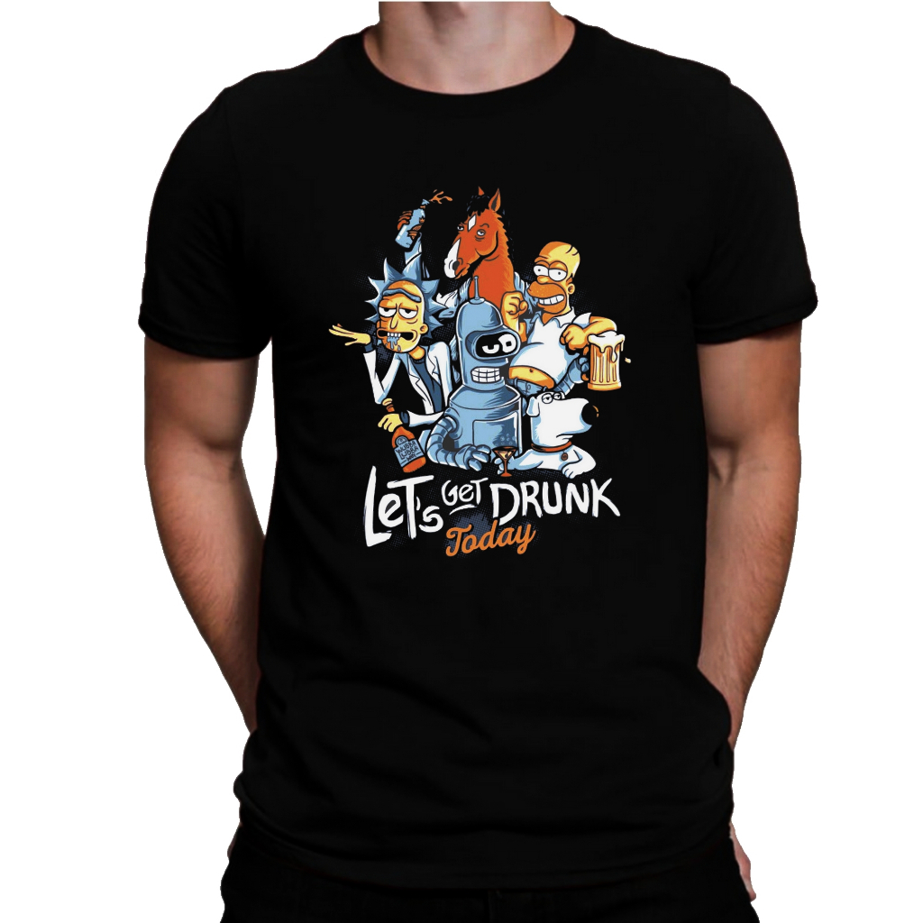 Camiseta Bender Futurama Homer Bojack Rick Camisa Bebidas Masculina