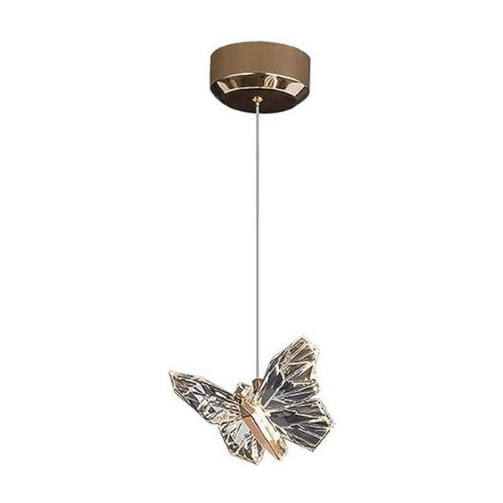 Luminária Pendente Led Borboleta Gold Bivolt Moderno - 6010