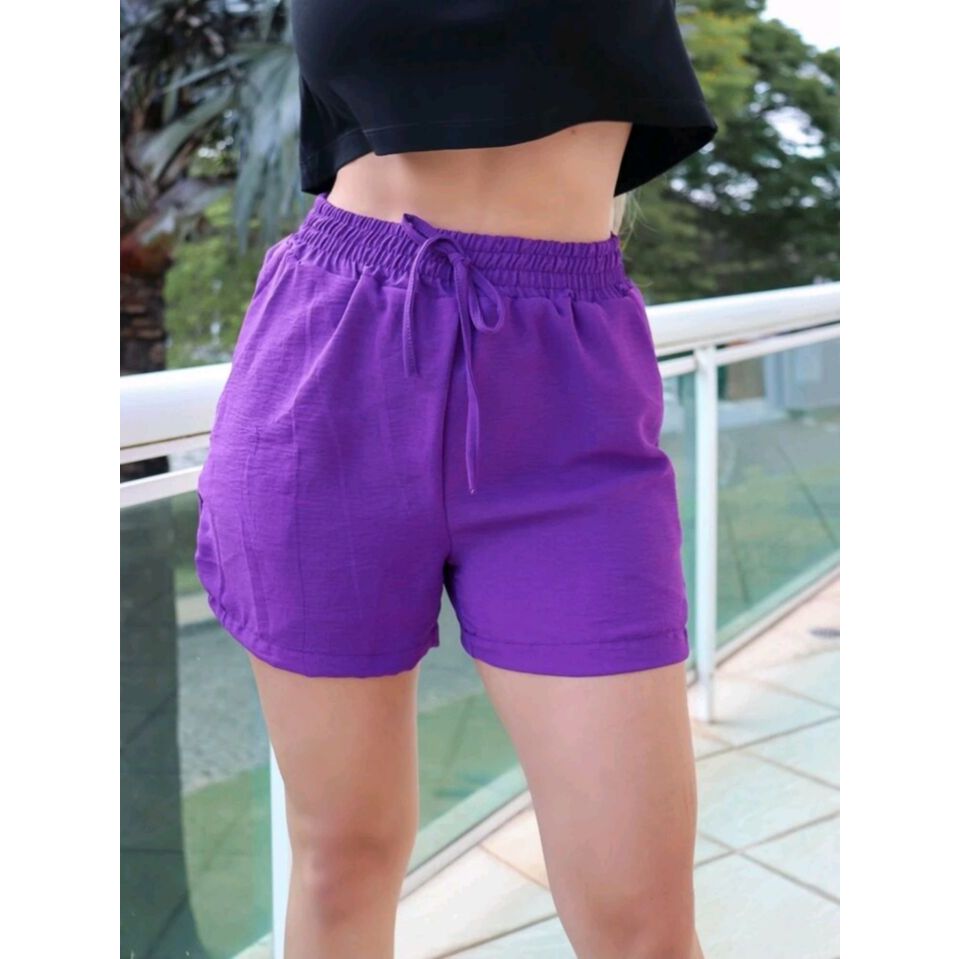 Short Feminino tecido Duna Cos alto shortinho - básico - treino ...