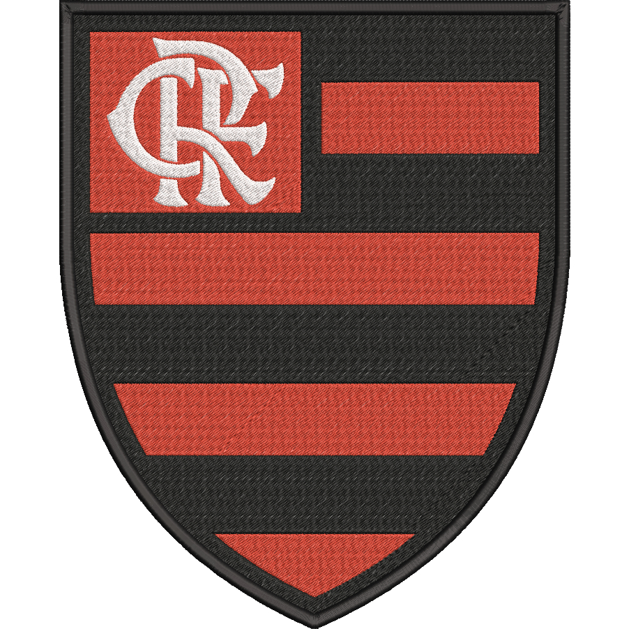 PATCH BORDADO TERMOCOLANTE ESCUDO FLAMENGO CRF TRADICIONAL EMBLEMA