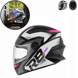 Capacete Moto Integral Fechado Pro Tork R8 Pro Brilhante Lançamento Masculino Feminino Com Viseira Cristal