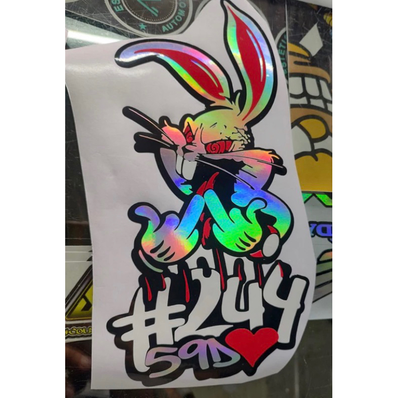 Adesivo Coelho Holográfico/Camaleão 244#59D | Shopee Brasil