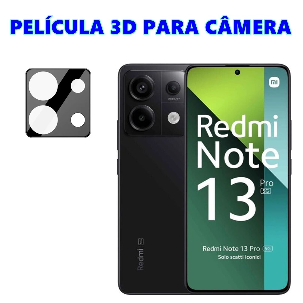 Película 3D Redmi Note 13 Pro 5G Para Câmera Protetora De Lente Celular Xiaomi