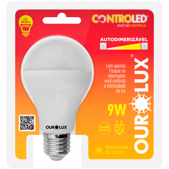 LÂMPADA AUTODIMERIZÁVEL CONTROLED - OUROLUX