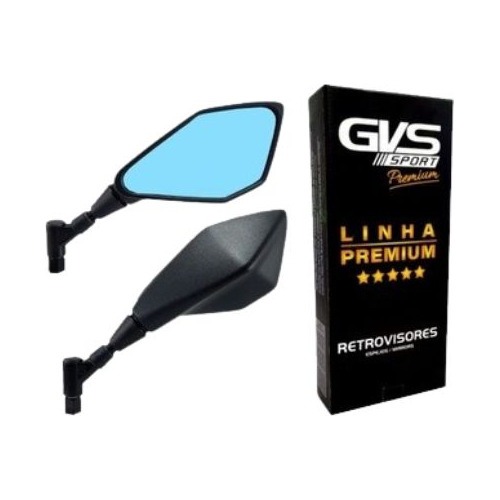 Retrovisor Original Gvs Kawasaki Z400 Giro 360 Convexo Azul Para Honda/Yamaha