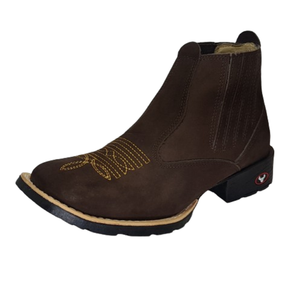 Botina Texana Masculina Butina Country Rodeio Couro Legitimo Bordada ...