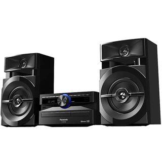 Mini System X Boom Box Panasonic SC-AKX110PSK - USB/CD/AUX - 300W RMS - Bluetooth