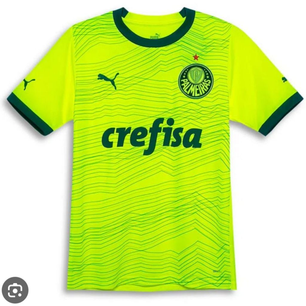 Camisa do Time do Palmeiras Verde Limão - Terceira Camiseta nova 2023 ...