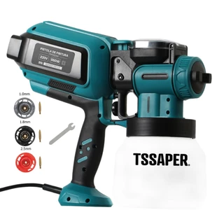 Pulverizador de Pintura Elétrico Compressor de Tinta 550w com 3 bicos Tssaper em Oferta na Shopee