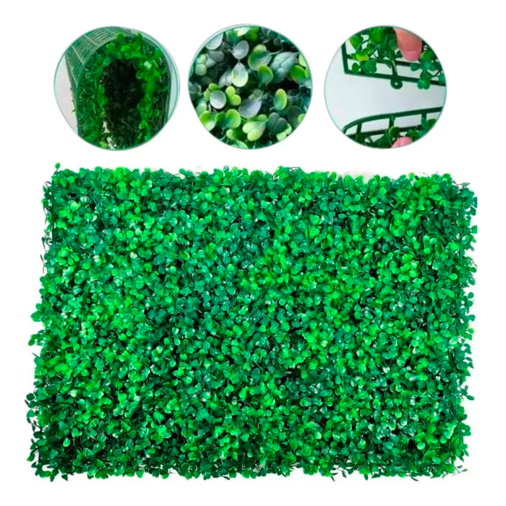 Kit 15 Placa Buchinho Grama Artificial Parede Muro Inglês Vertical Cheio