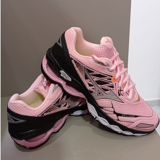 Tênis Mizuno Acadêmia Wave Creation 20 Feminino Prata/Rosa Confortável - Promoção !