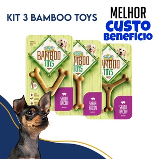Kit de Brinquedo para Cachorro Mordedor Brinquedo Cachorro Bamboo Toys Mordedor Cachorro