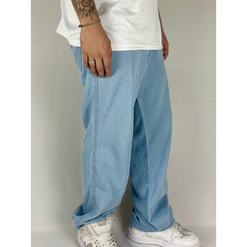 CALÇA JEANS RETA E BALÃO BAGGY CLARA MODA MASCULINA DAZZLING BOCA LARGA ...