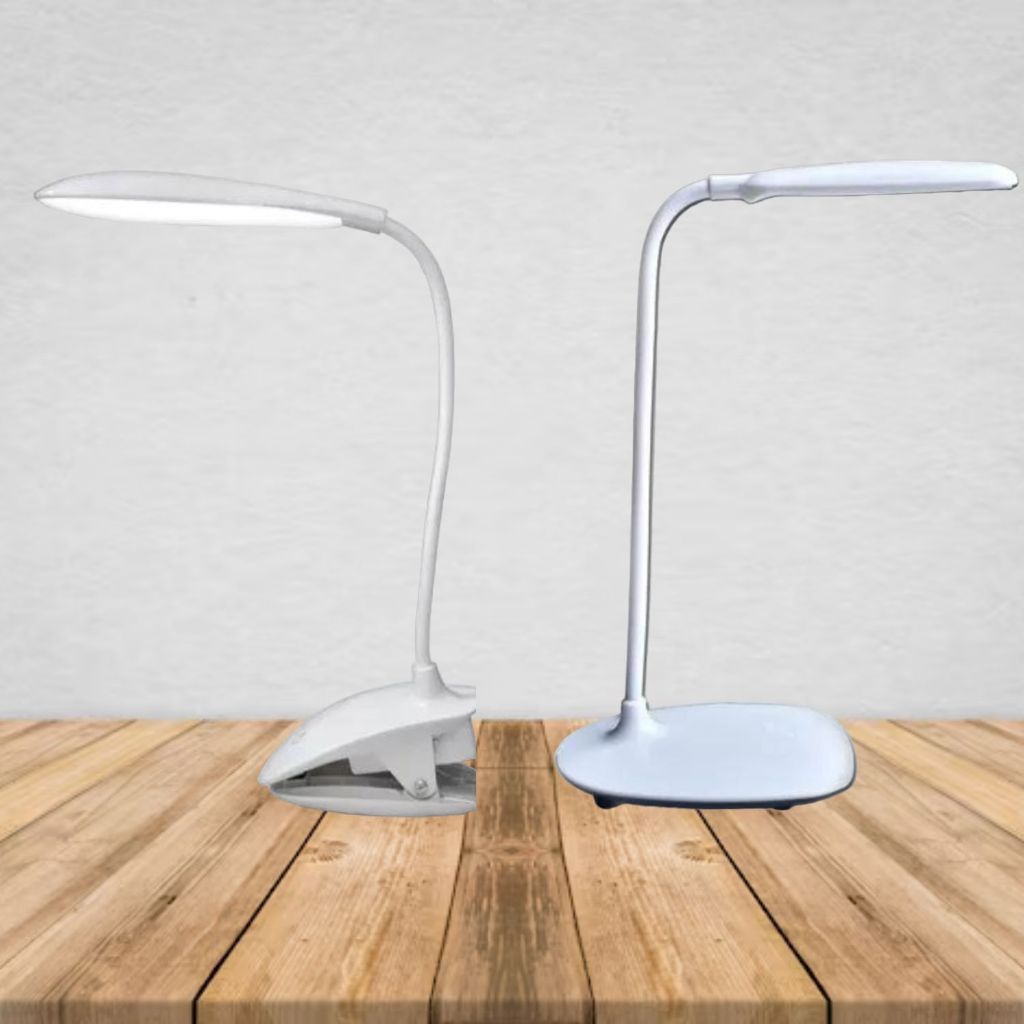 Luminária Led Flexível Portátil Garra Mesa Com Cabo Usb Estudo Trabalho Leitura Recarregável Bateria