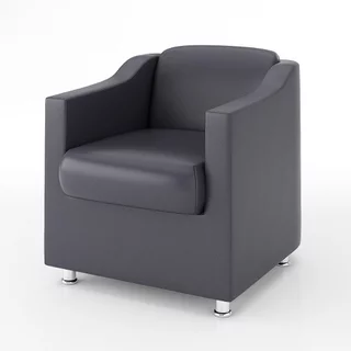 Poltrona decorativa para Auditório, Recepção, Sala de espera, Consultório em Courino Diversas Cores. Reforçada e com qualidade SLK DECOR.