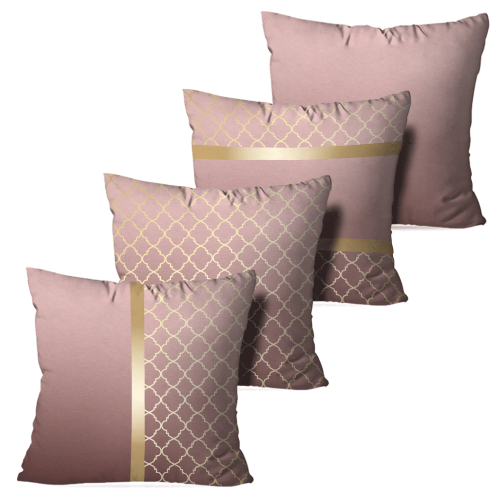 Kit 4 Capas para Almofadas Classic Rose