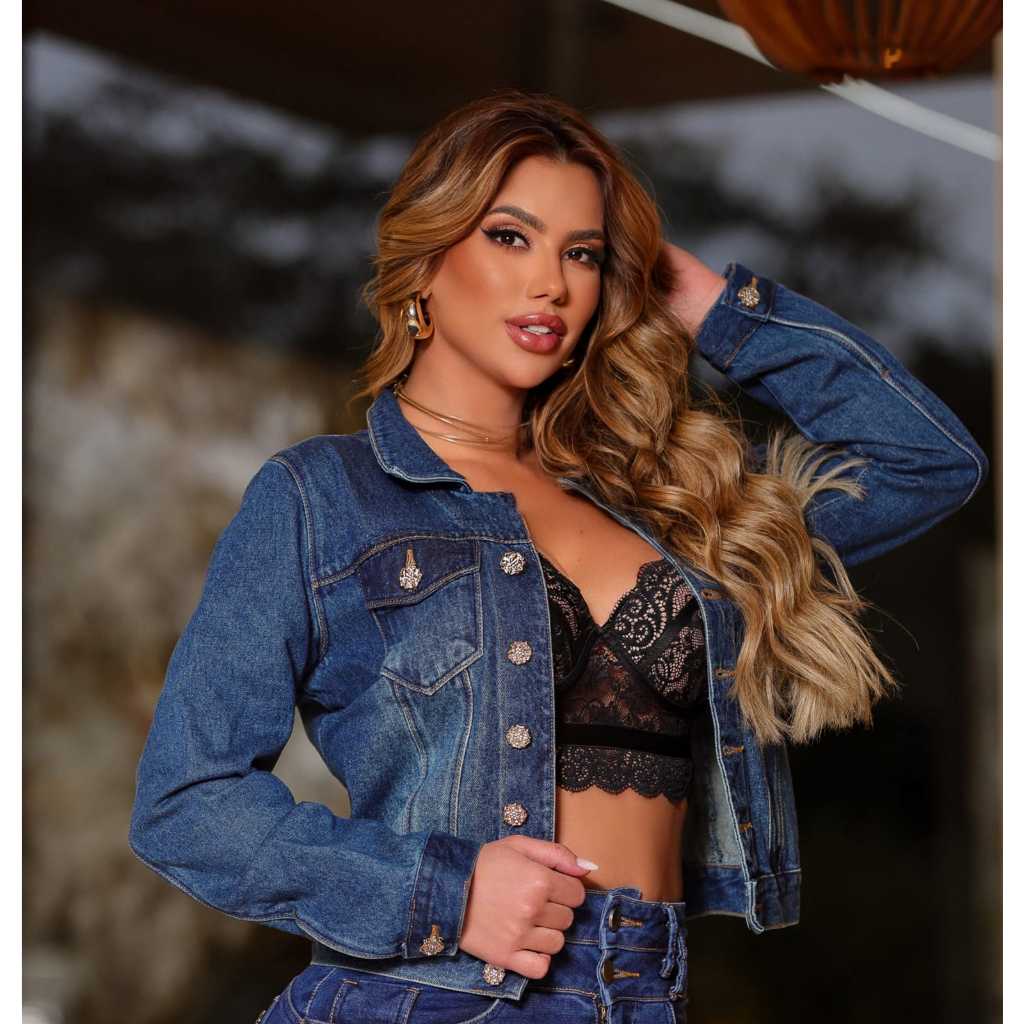 Jaqueta jeans hot sale xg