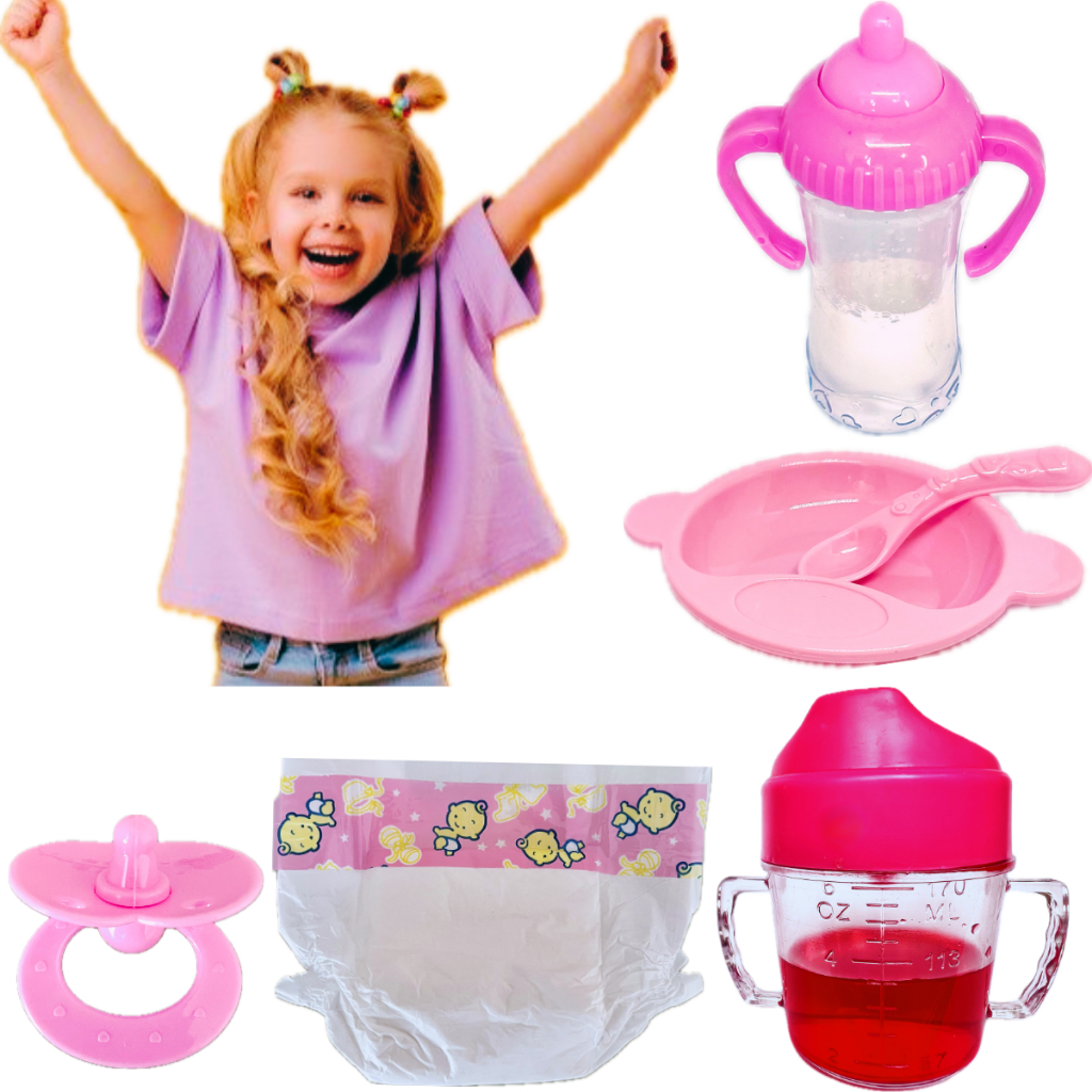 Kit Brinquedo Infantil Enxoval Para Boneca Bebê Reborn Realista ...