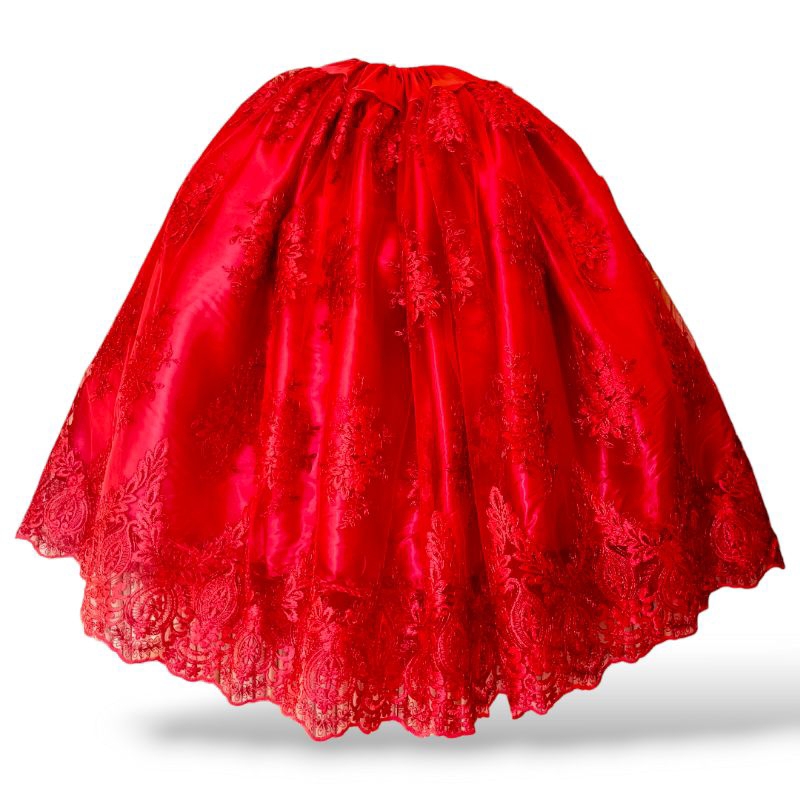 saia de pombagira, tule bordado e forro de cetim Shopee Brasil