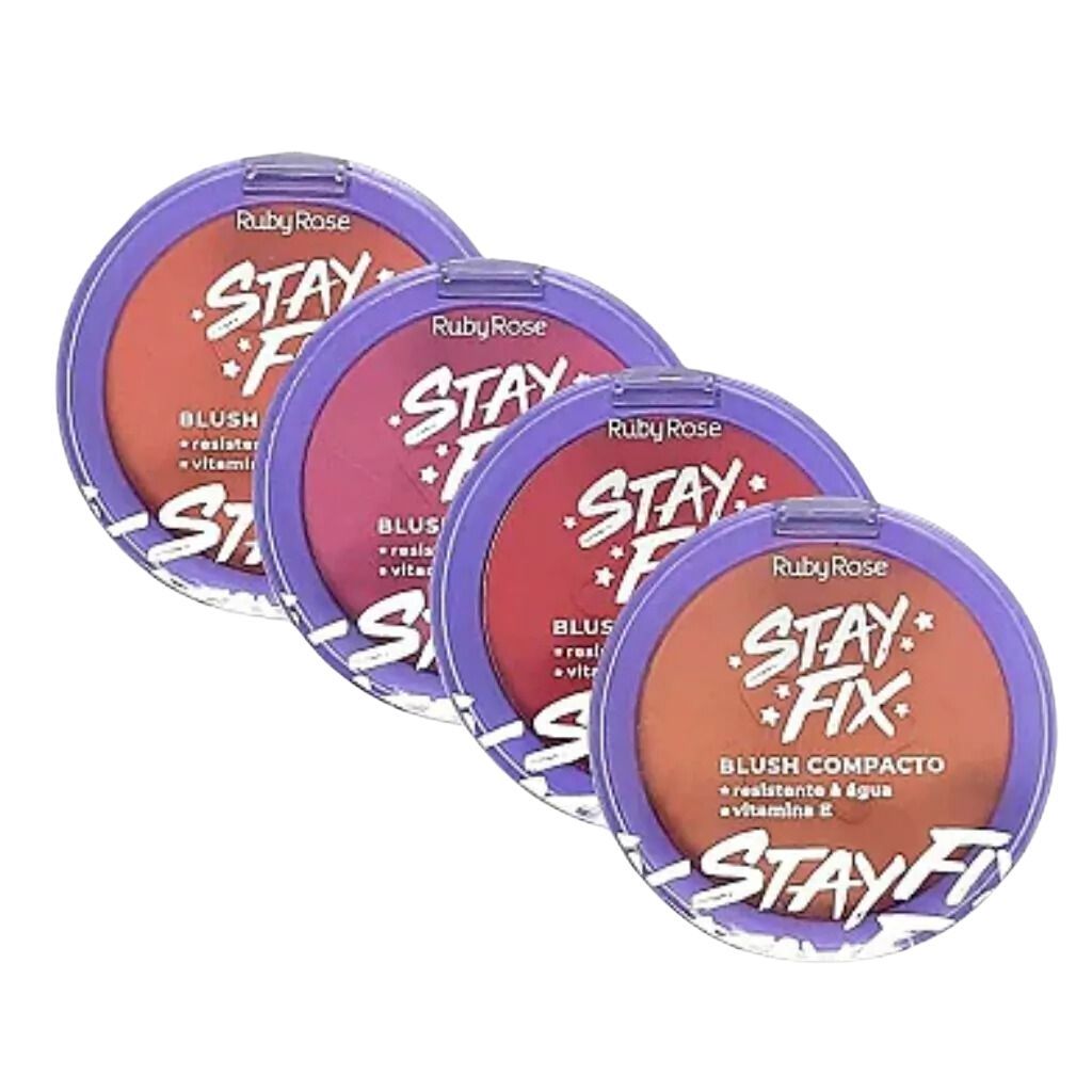 Blush Compacto Stayfix Ruby Rose Pegasus | Shopee Brasil