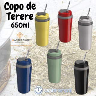Copo Térmico Para Terere C/ Cuia Bomba Filtro Unitermi 650ml - Super Prático e Simples.