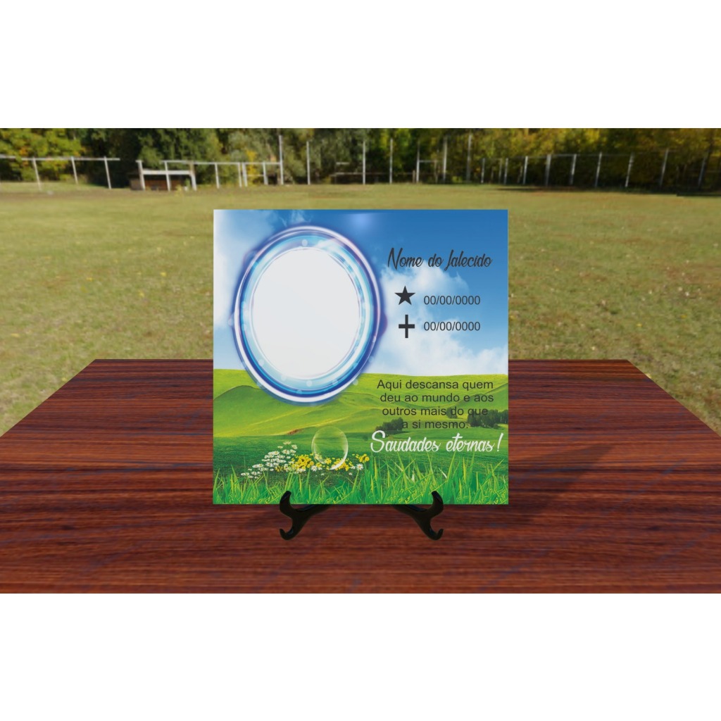 Azulejo/ Placa Personalizada Para Túmulo Ou Lápide 20x20 ou 15x15cm