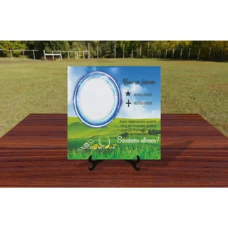 Azulejo/ Placa Personalizada Para Túmulo Ou Lápide 20x20 ou 15x15cm