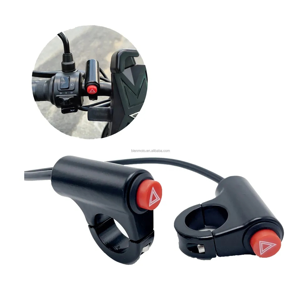 Interruptor do pisca alerta com suporte para guidão universal para motocicleta Yamha Honda Suzuki Jonny Shineray Dafra