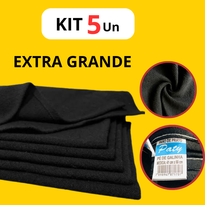 ATACADO KIT 5 Panos de Prato Gourmet EXTRA GRANDE PARA SUA CASA OU REVENDA SOMOS FABRICANTE