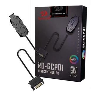Controladora Redragon ARGB 5V Botão Manual Plug Sata Controlador 3pin Controle de Led Endereçável