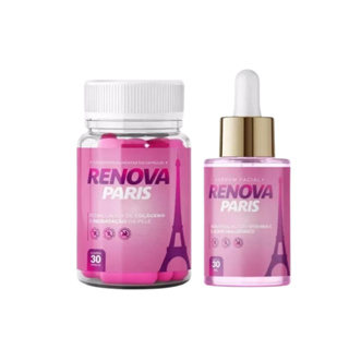 Renova Paris Original Kit 1+1 Sérum Facial + Capsulas de Colágeno Vitamina Pele Firme e Jovem c/ nota Fiscal