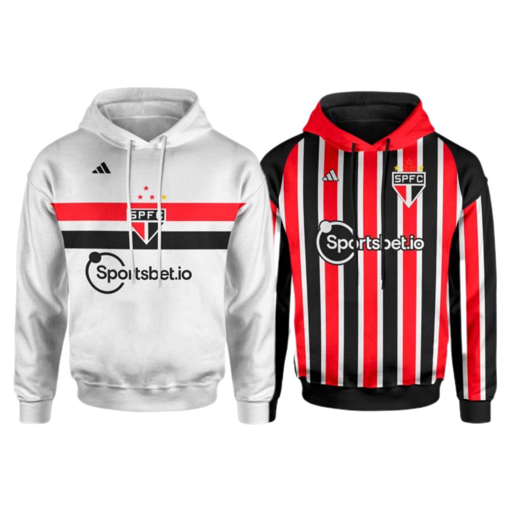 Blusa Moletom 3D Full Print São Paulo SPFC Unissex