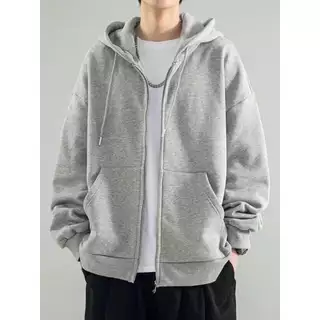 Moletom c/ziper Streetwear Unissex Capuz Abrigo Solto Exclusiva
