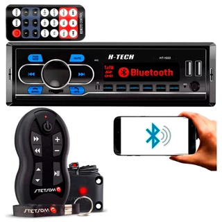 Radio Fm Bluetooth 2 UsB Controle Longa Distancia Stetsom Grafite 500 Metros 8 funções