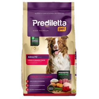 Ração Prediletta Natural Premium Para Cães Adultos Médio e Grande - SELECIONE O MODELO DESEJADO