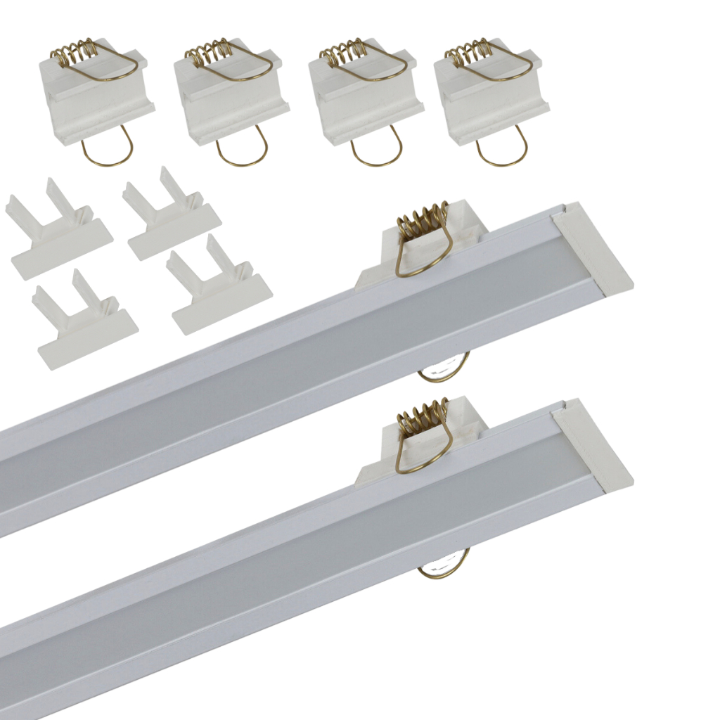 Perfil de Led 25mm Embutir Branco kit 2X 1m sem led | Shopee Brasil
