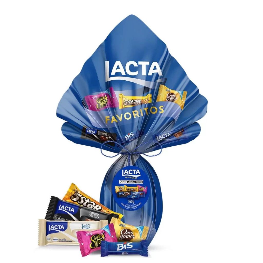 Ovo De Páscoa Lacta Ao Leite Favoritos 560g