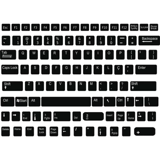 Adesivos português etiquetas para teclado pc notebook com teclas apagadas