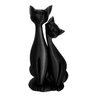 Escultura Decorativa Casal Gatos feito em Impressão 3D Plástico (PLA) decoração vários tamanhos