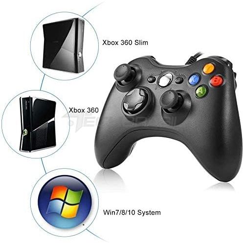 Controle Usb Com Fio Para Computador Notebook Preto
